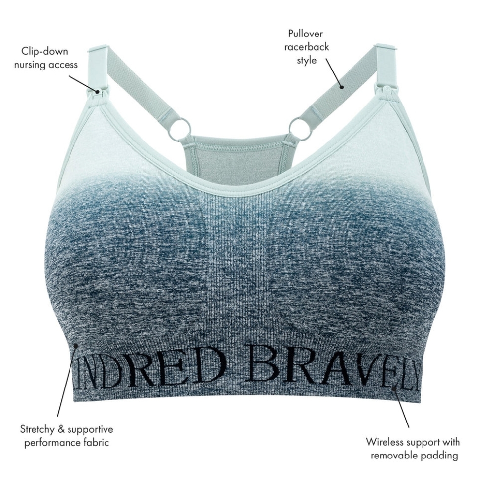 Kindred Bravely Sublime Nursing Sports Bra in Ombre Storm Size Large-Busty